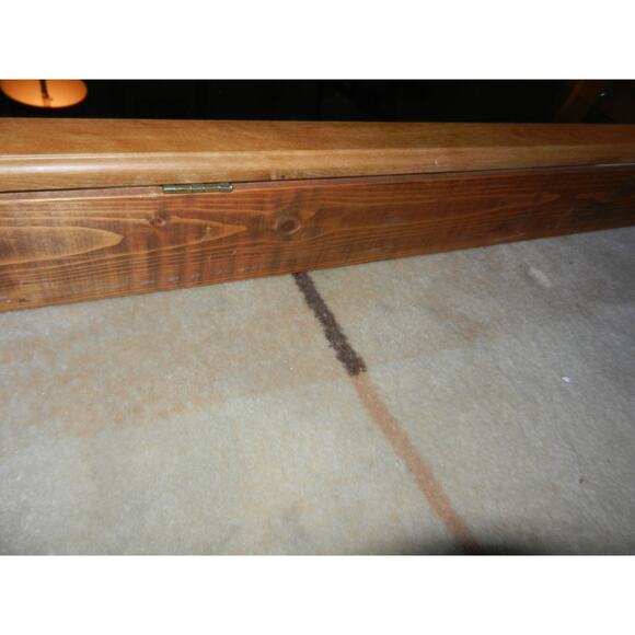 Two Flea Market Display Case Portable Wood with Handels,Velvet Lining 49" long - Picture 5 of 10